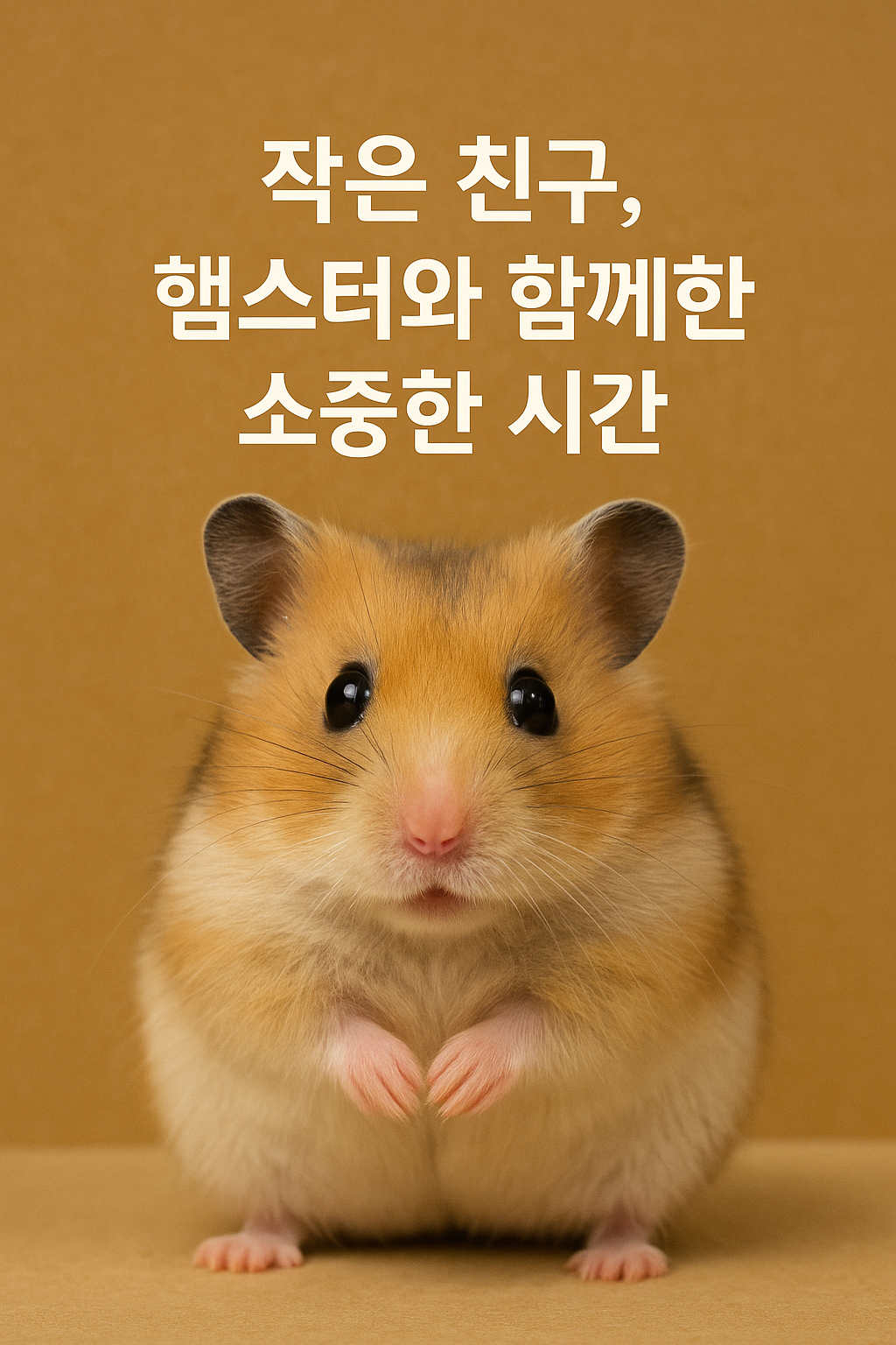 햄스터 눈을 동그랗게 뜨고 정면을 보는 사진