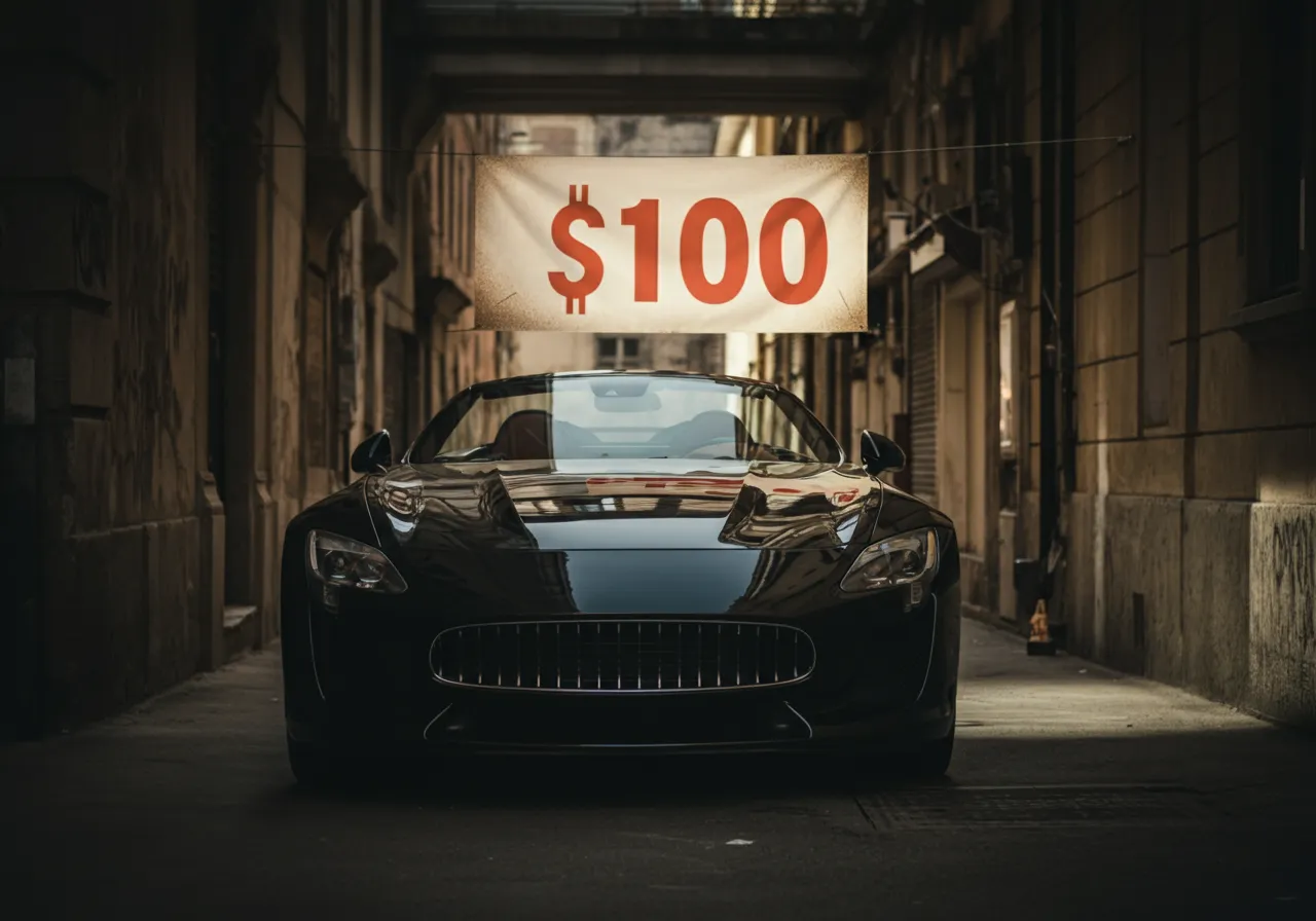 실제로 존재하지 않는 차량 광고