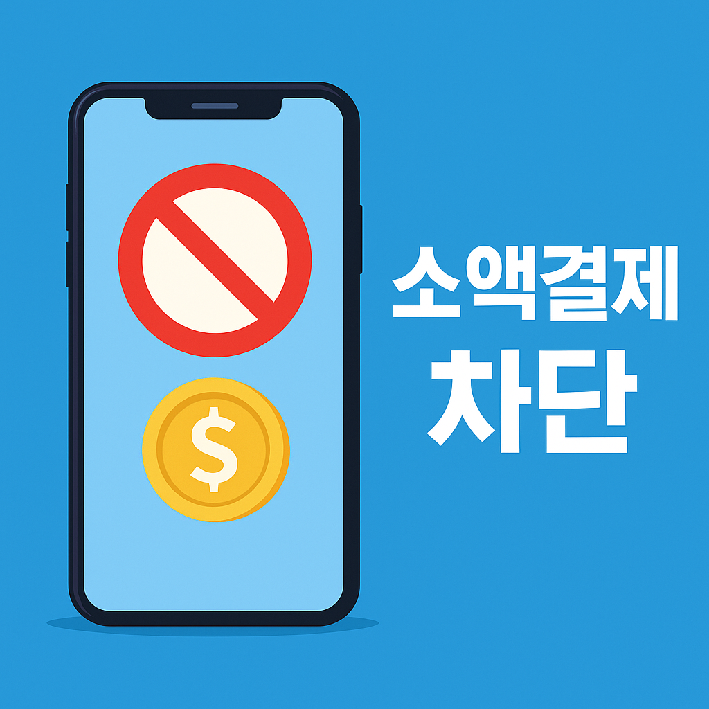 휴대폰 소액결제 차단 방법