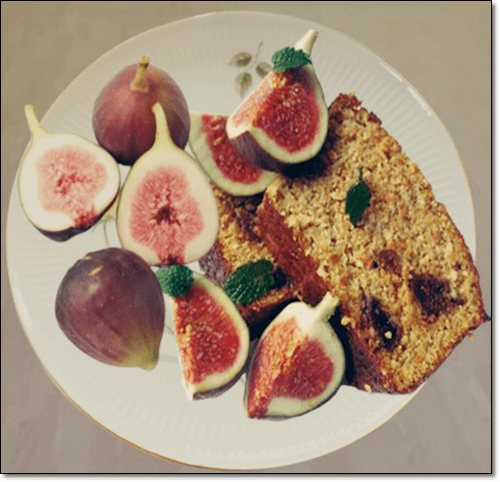 무화과 및 빵 간식