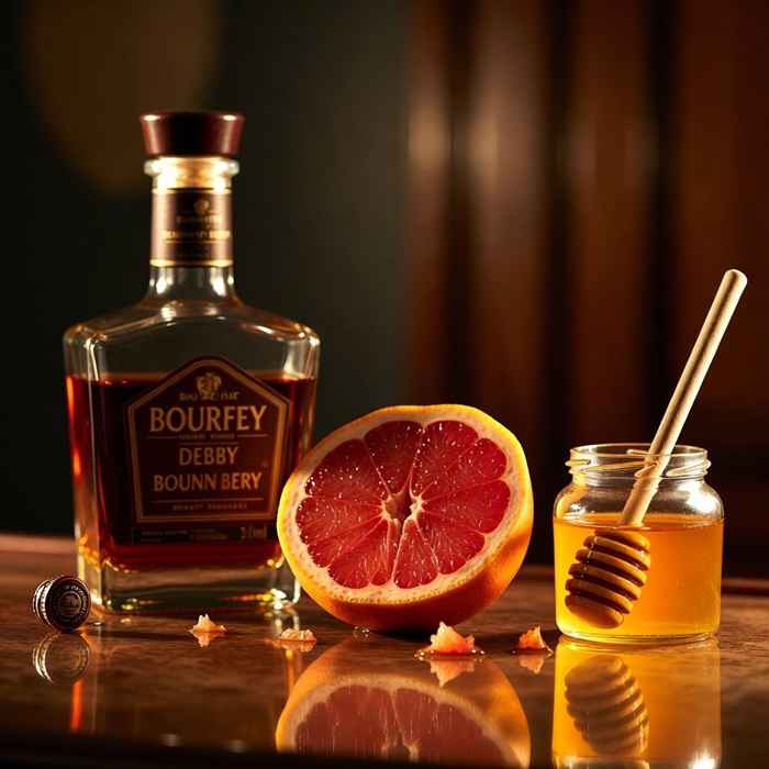 브라운 더비 칵테일 재료 - 버번 위스키, 자몽, 허니 시럽