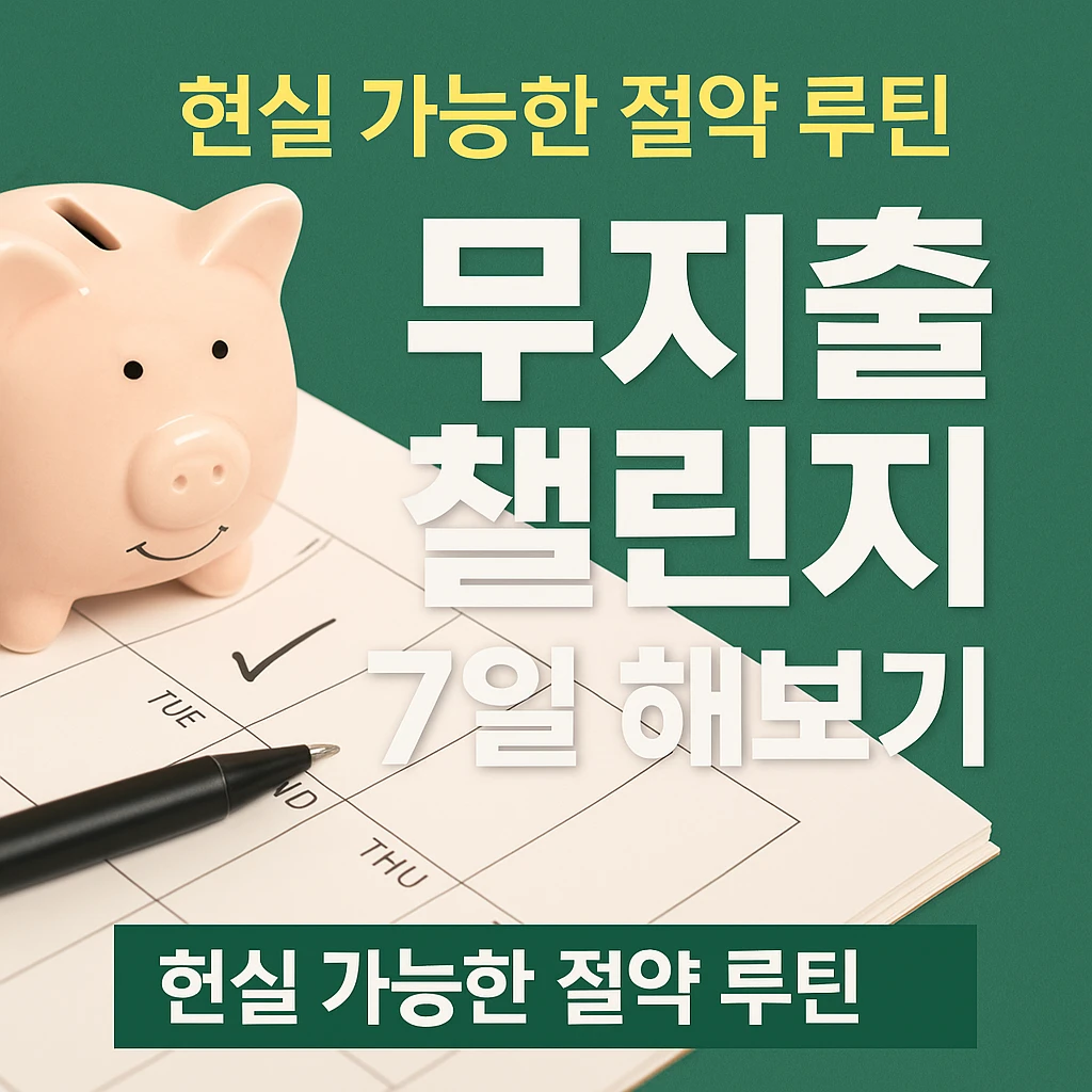 무지출 챌린지 7일 해보기