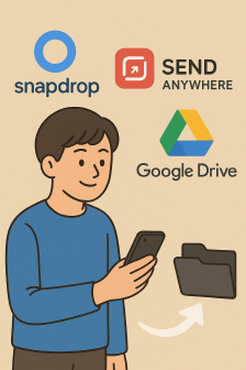 인기있는 모바일 파일 전송 앱 추천 3가지에 대한 사진