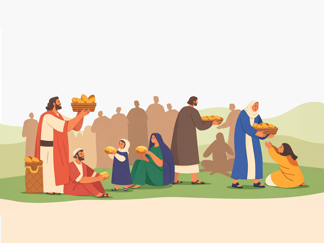 2026년 2월 14일 말씀 카드 성경구절 이미지 ❘ 사람들은 배불리 먹었다. (마르 8,8)
