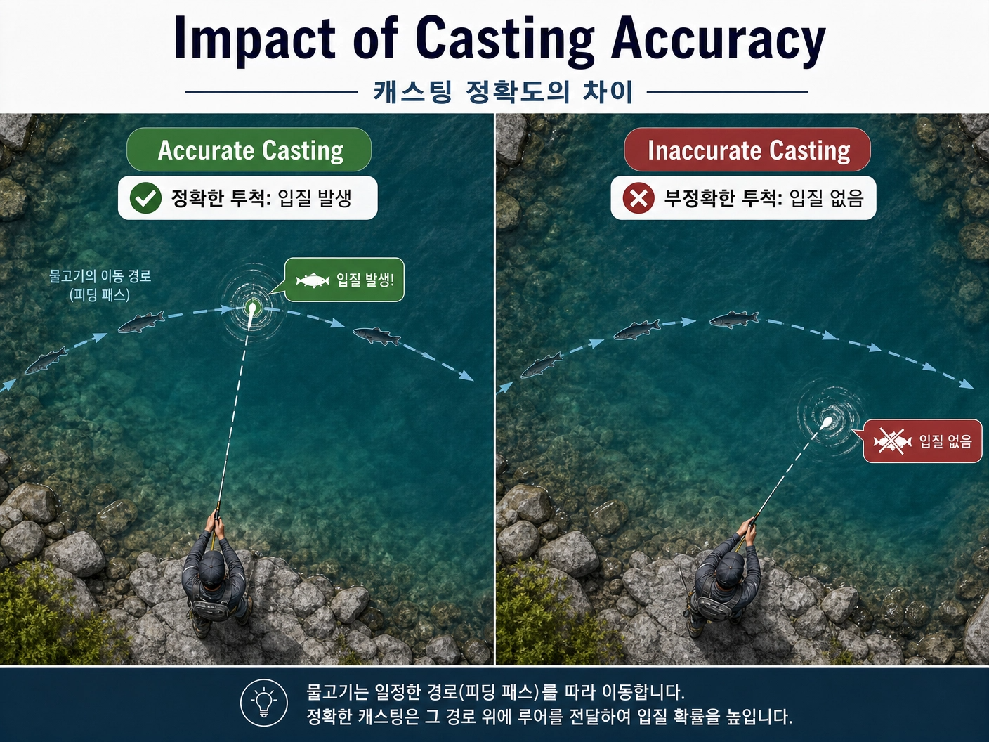 캐스팅 정확도의 차이 예시