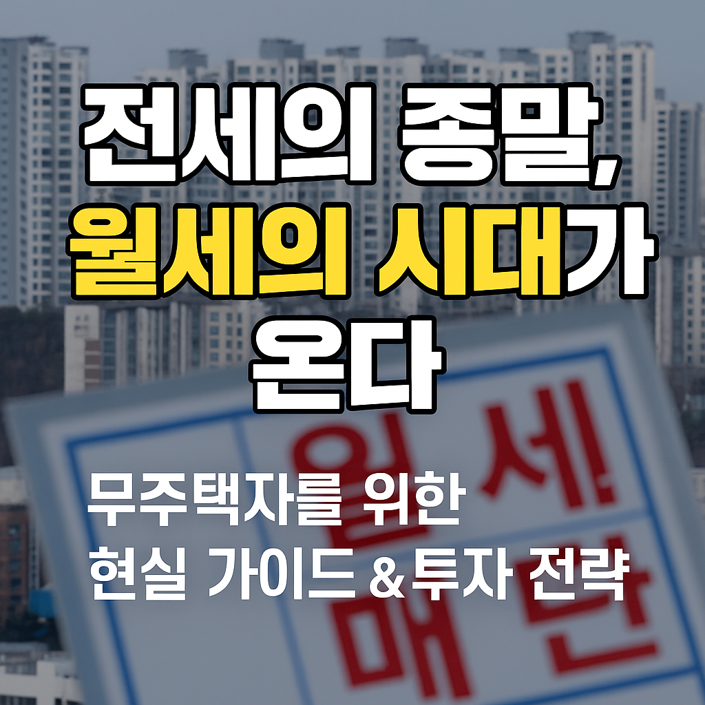 전세 줄고 월세 늘어난다|무주택자·투자자가 꼭 알아야 할 현실 대응법