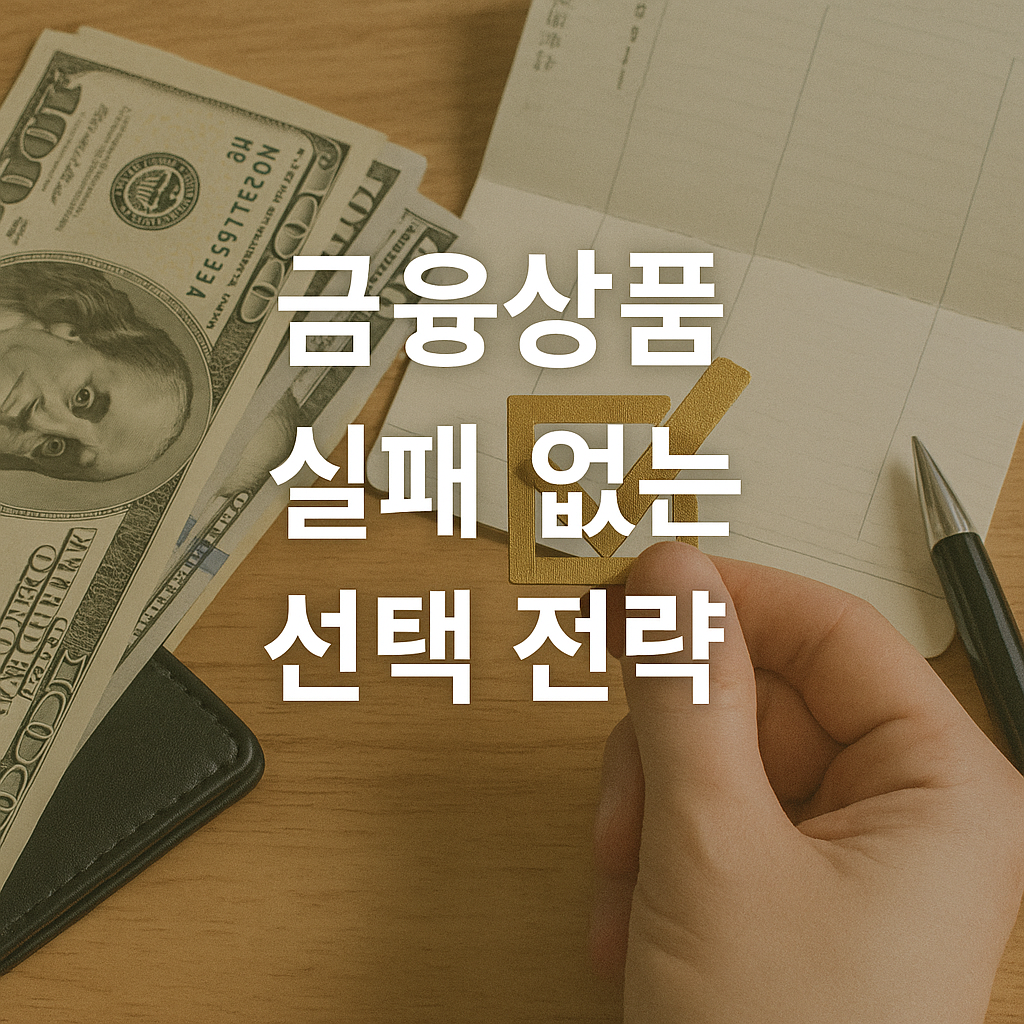 금융상품 실패 없는 선택 전략