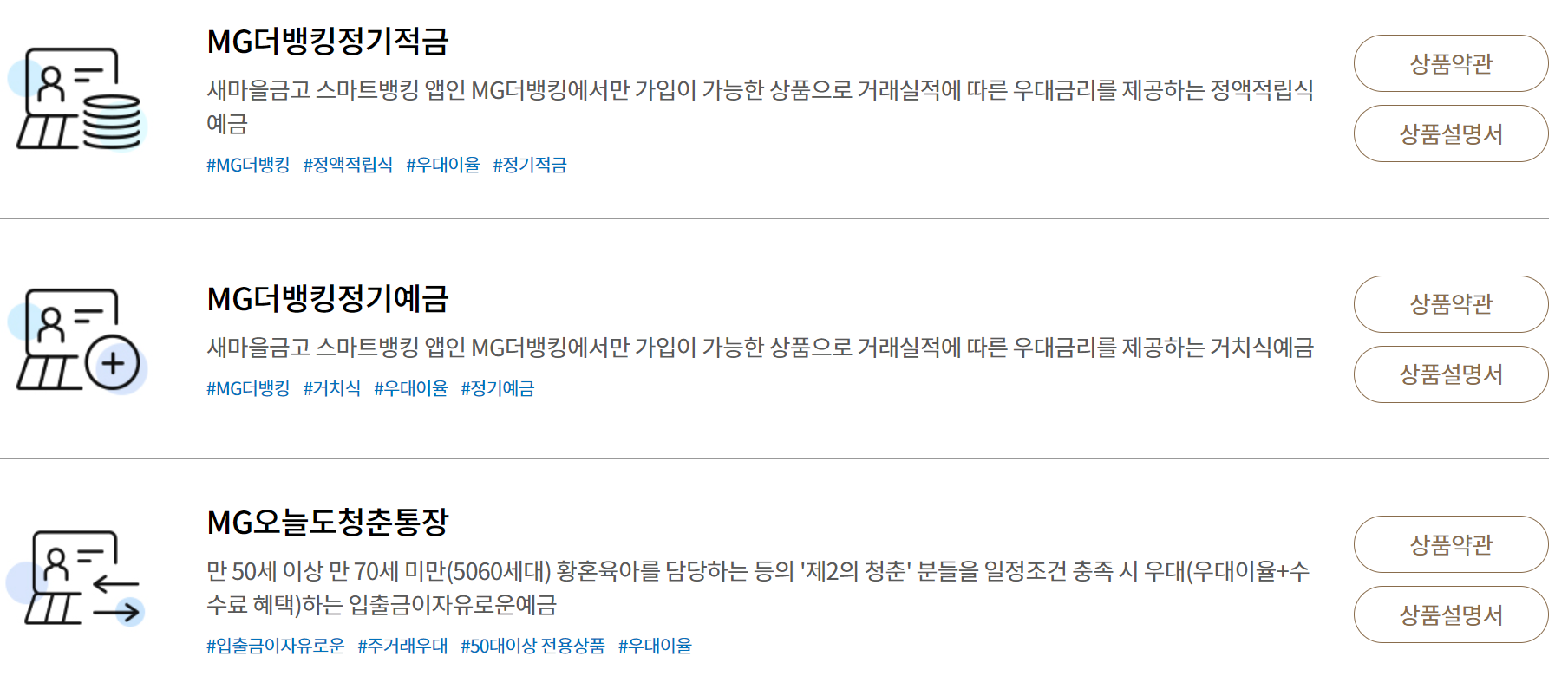 새마을금고 예금금리