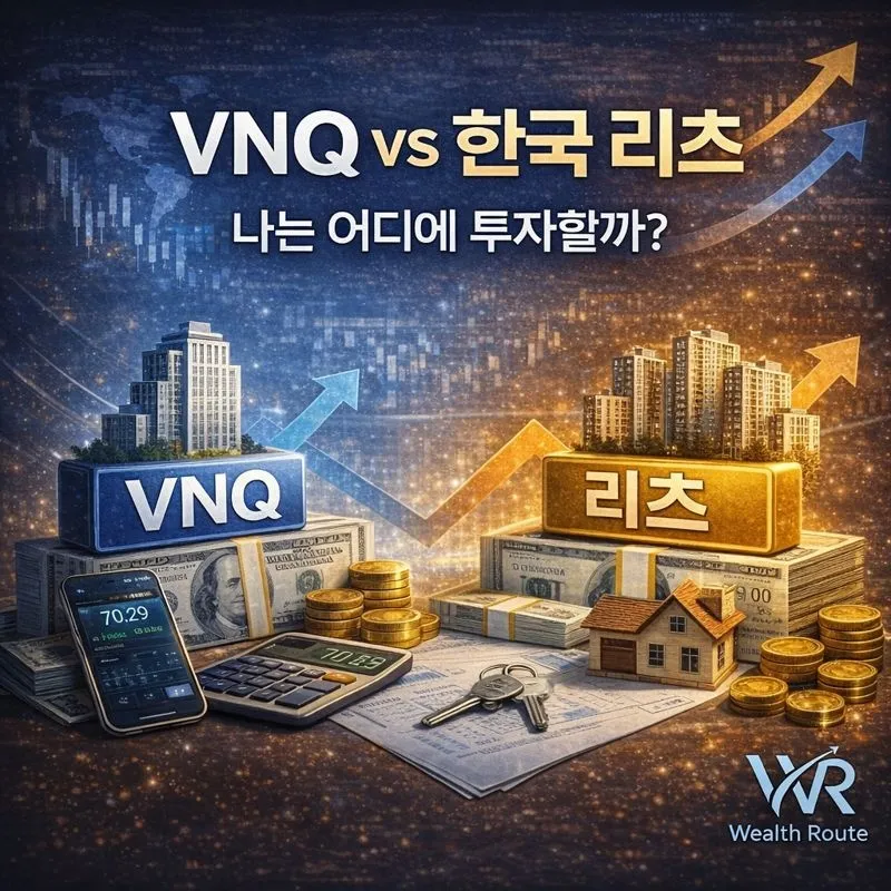 썸네일. VNQ vs 한국리츠 나는 어디에 투자할까?