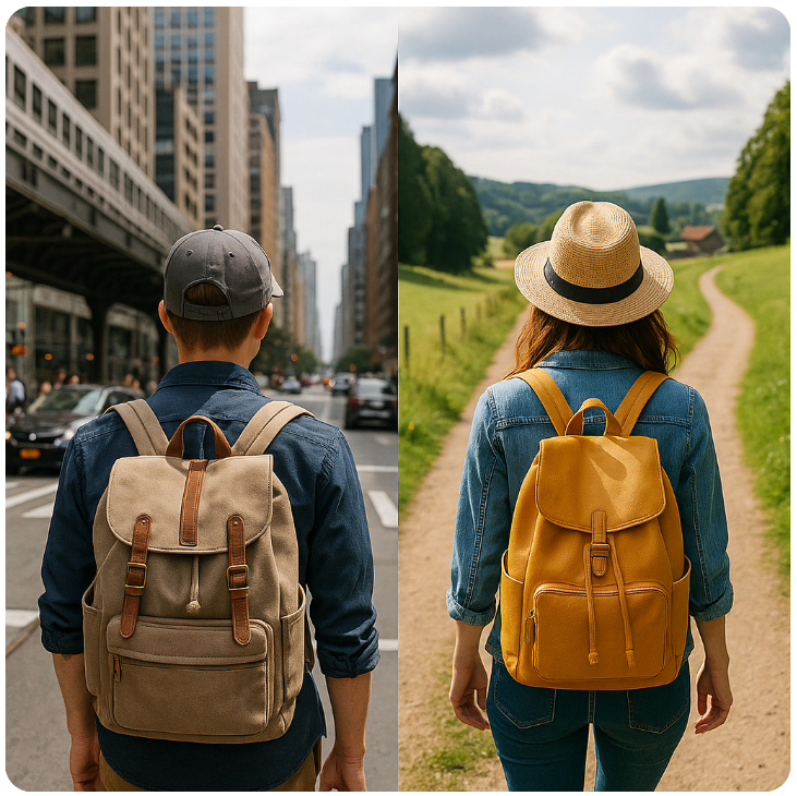 도심과 시골 체험여행 교육효과, 활동범위, 만족도 비교