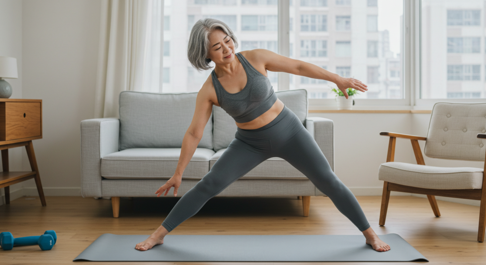 50대 중년을 위한 무릎·허리에 부담 없는 홈트 루틴