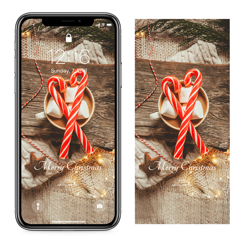 04 크리스마스 지팡이 사탕 C - Merry Christmas 크리스마스배경화면