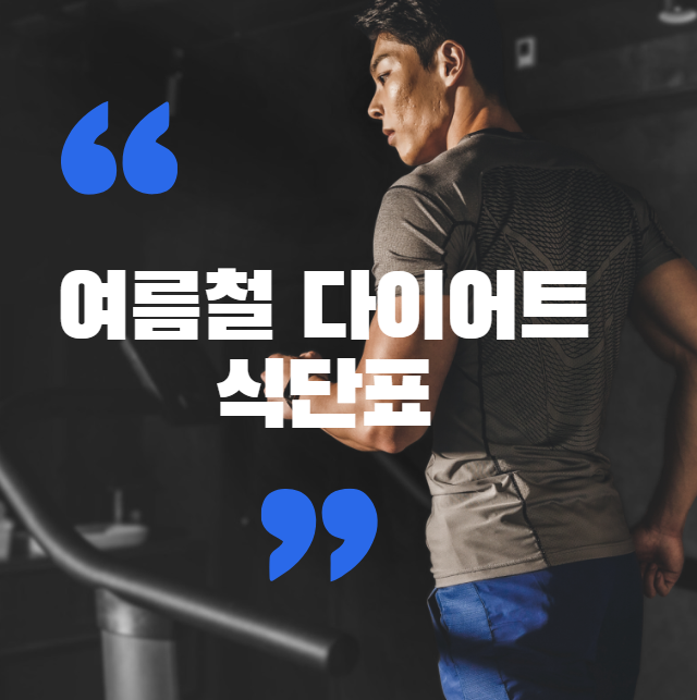 여름 다이어트 식단표