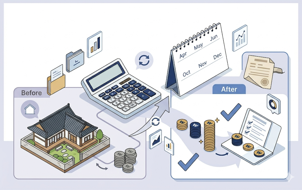 주택연금 기준 변경사항과 공시가격 12억 적용 기준을 정리한 이미지