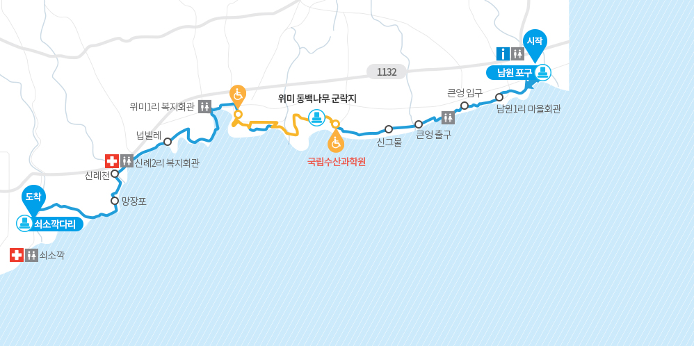 제주올레길 추천 4코스, 5코스, 6코스, 7코스, 8코스, 15코스, 18코스 소요시간, 난이도, 총길이