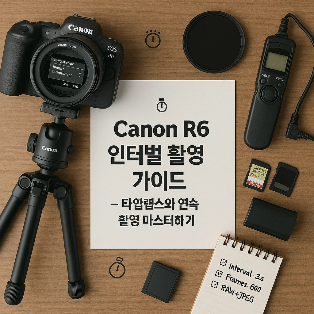 Canon R6 인터벌 촬영 가이드 - 타임랩스와 연속 촬영 마스터하기