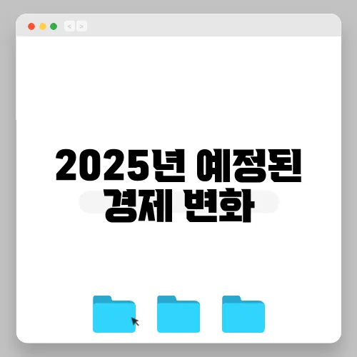 2025년 예정된 경제 변화, 마감 및 전망