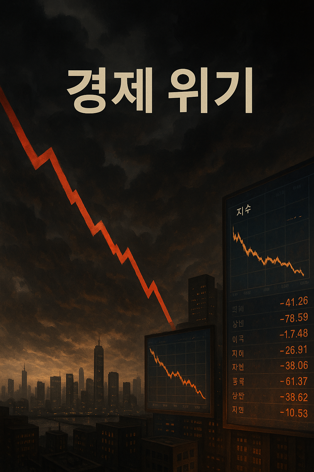 경제 위기의 긴장감을 시각화