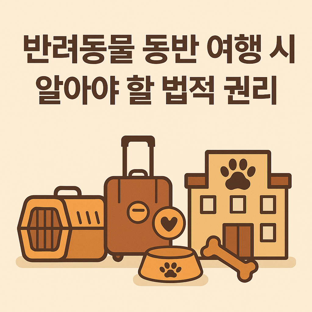 반려동물 동반 여행 시 알아야 할 법적 권리