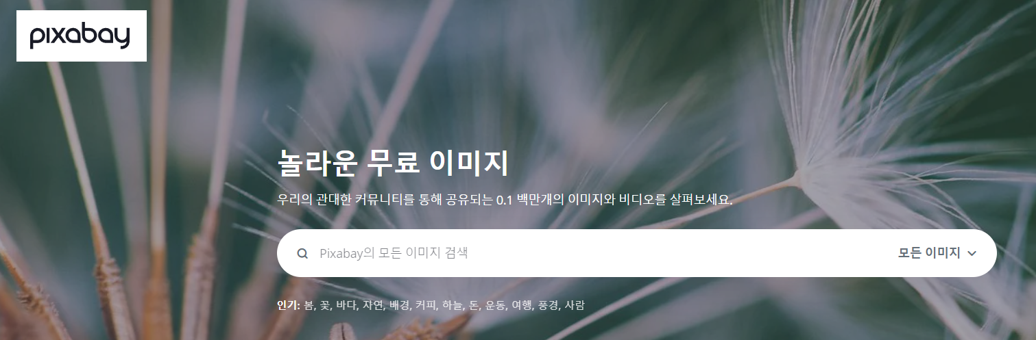 픽사베이 홈페이지
