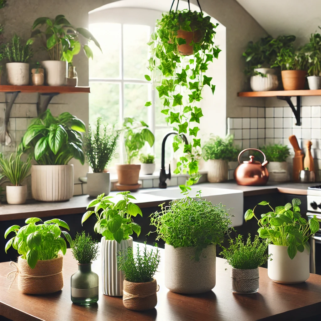 주방 – 공기 정화 & 허브 식물