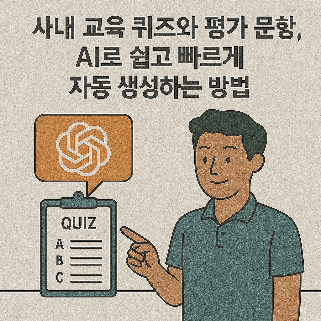 사내 교육 퀴즈와 평가 문항, AI로 쉽고 빠르게 자동 생성하는 방법