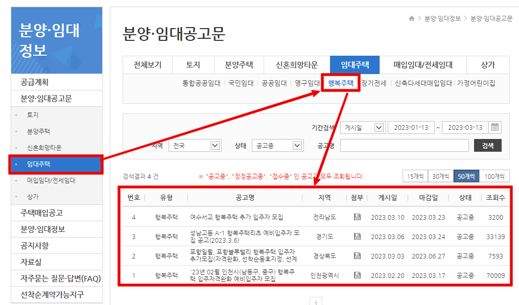 현재-진행중인-LH-행복주택-모집공고