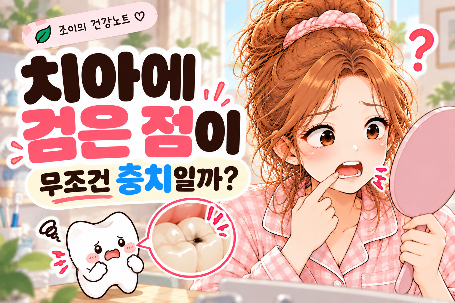 치아에 검은 점이 생기는 이유와 검은 점이 충치인지 확인하는 방법