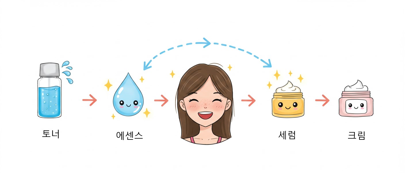 에센스와 세럼 &amp; 올바른 사용 순서