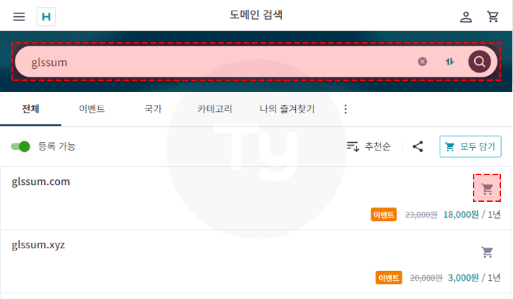 호스팅kr 도메인 구매