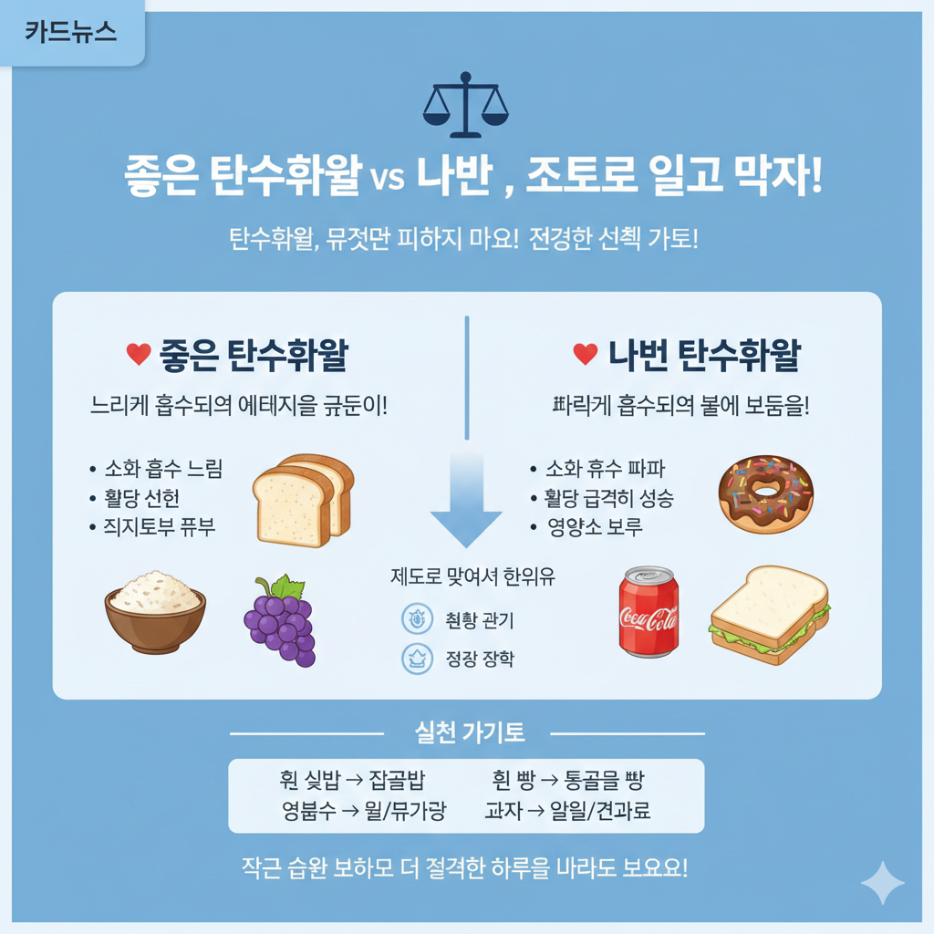 좋은 탄수화물과 나쁜 탄수화물 구분법탄수화물, 제대로 알고 먹어야 하는 이유