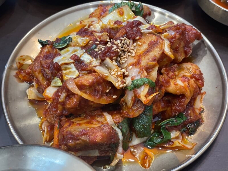 의왕 백운 타임빌라스 맛집 효종갱 - 깻잎 닭불고기