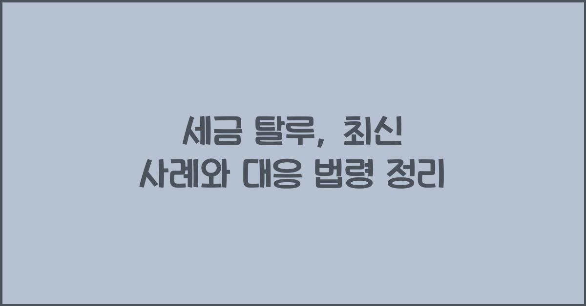 세금 탈루