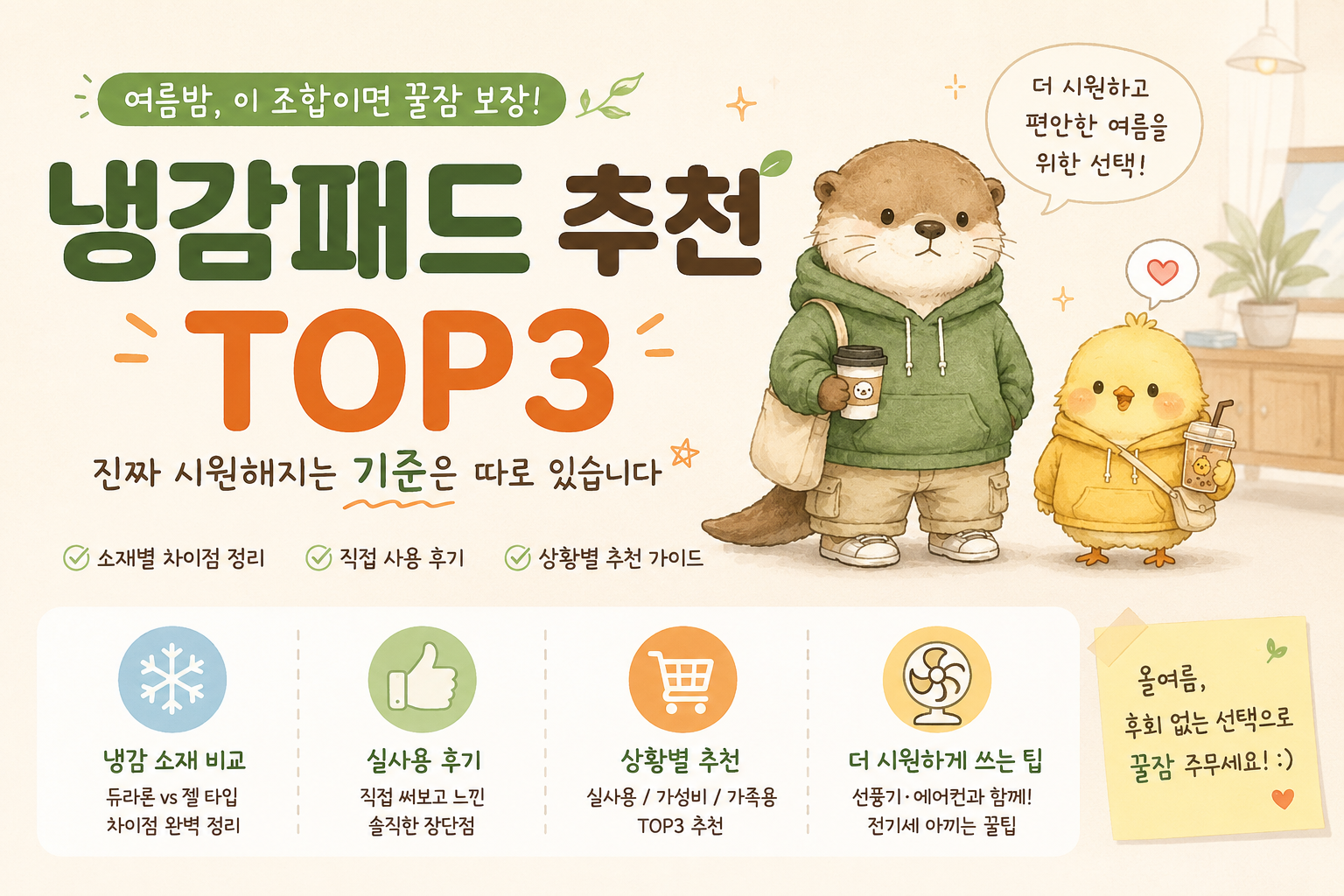 냉감패드 추천 TOP3 여름 시원하게 자는 방법