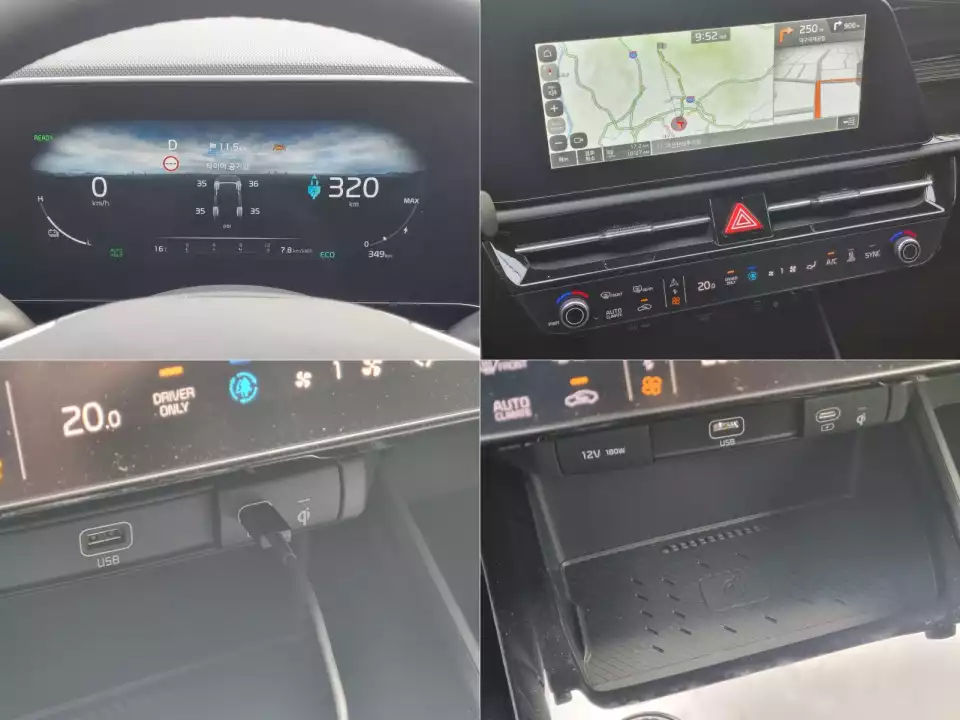 10.25인치 계기판 LCD, 내비게이션은 기본입니다. 스마트폰 충전 시에는 C-타입으로 연결해 주세요.