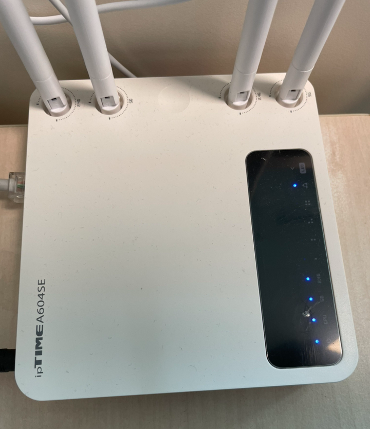 iptime 초기화 후 정상 작동하는 모습