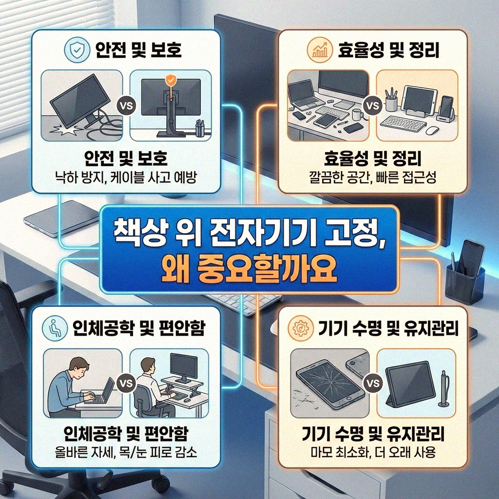 책상 위 전자기기 흔들림 없이 고정하는 꿀팁