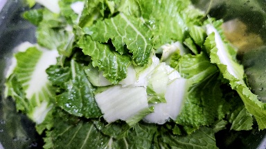 봄동 찢어서 준비