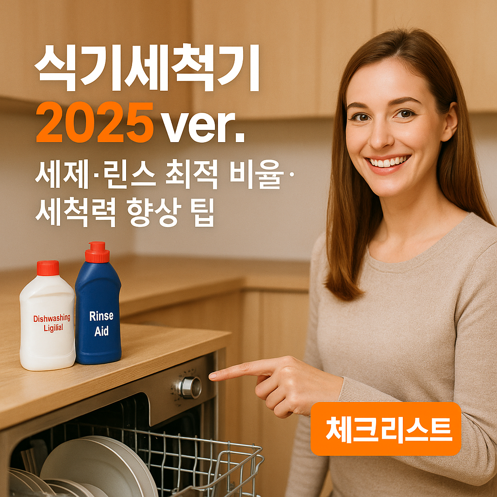 식기세척기 2025 ver. 세제&middot;린스 최적 비율&middot;세척력 향상 팁