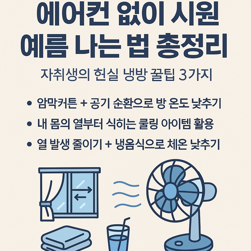 자취생의 에어컨없이 시원하게 여름 나는 냉방꿀팁