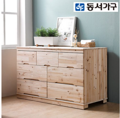 [동서가구] 글리제 삼나무원목 와이드서랍장 DF906943