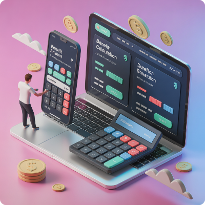 실업급여 모의계산 이미지