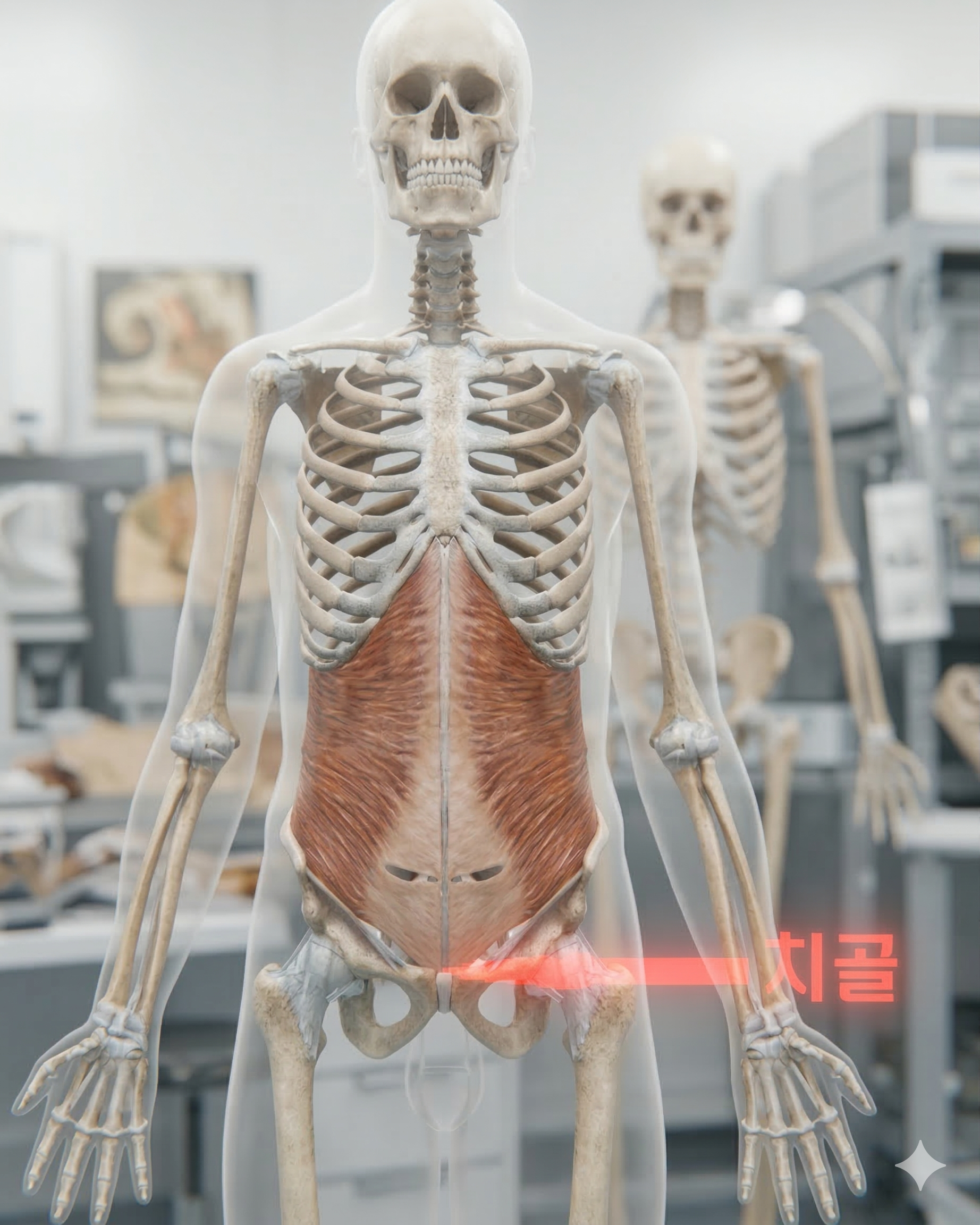 복근 치골 부착지 이미지