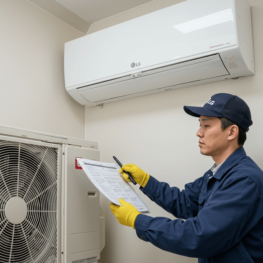 lg전자-에어컨-점검중인-모습