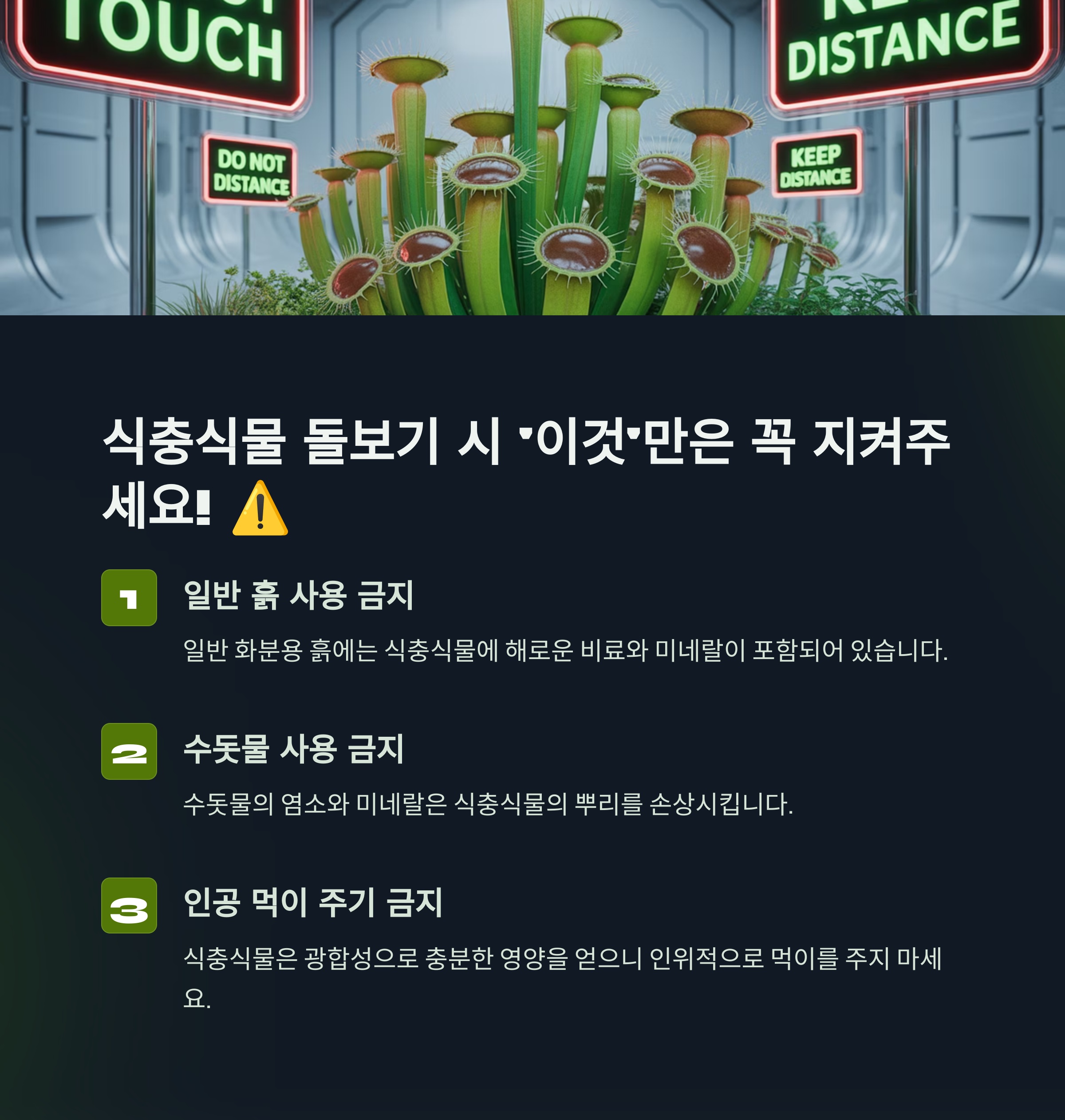 식충식물 돌보기 시 '이것'만은 꼭 지켜주세요!