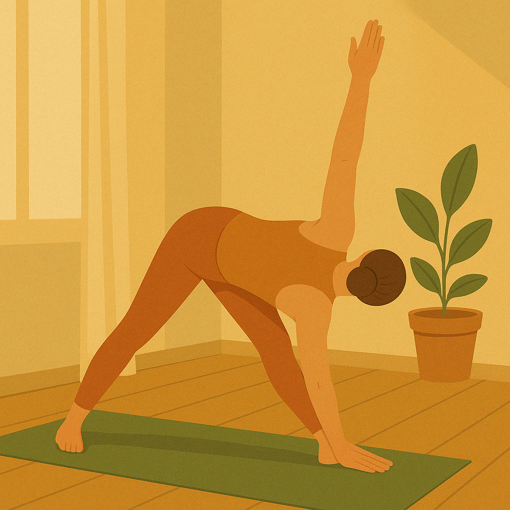 [요가]회전 속 중심을 찾는 자세 – 파리브르타 트리코나아사나