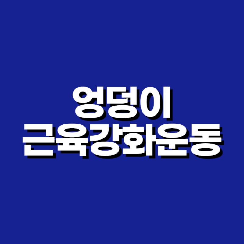 엉덩이 근육강화운동