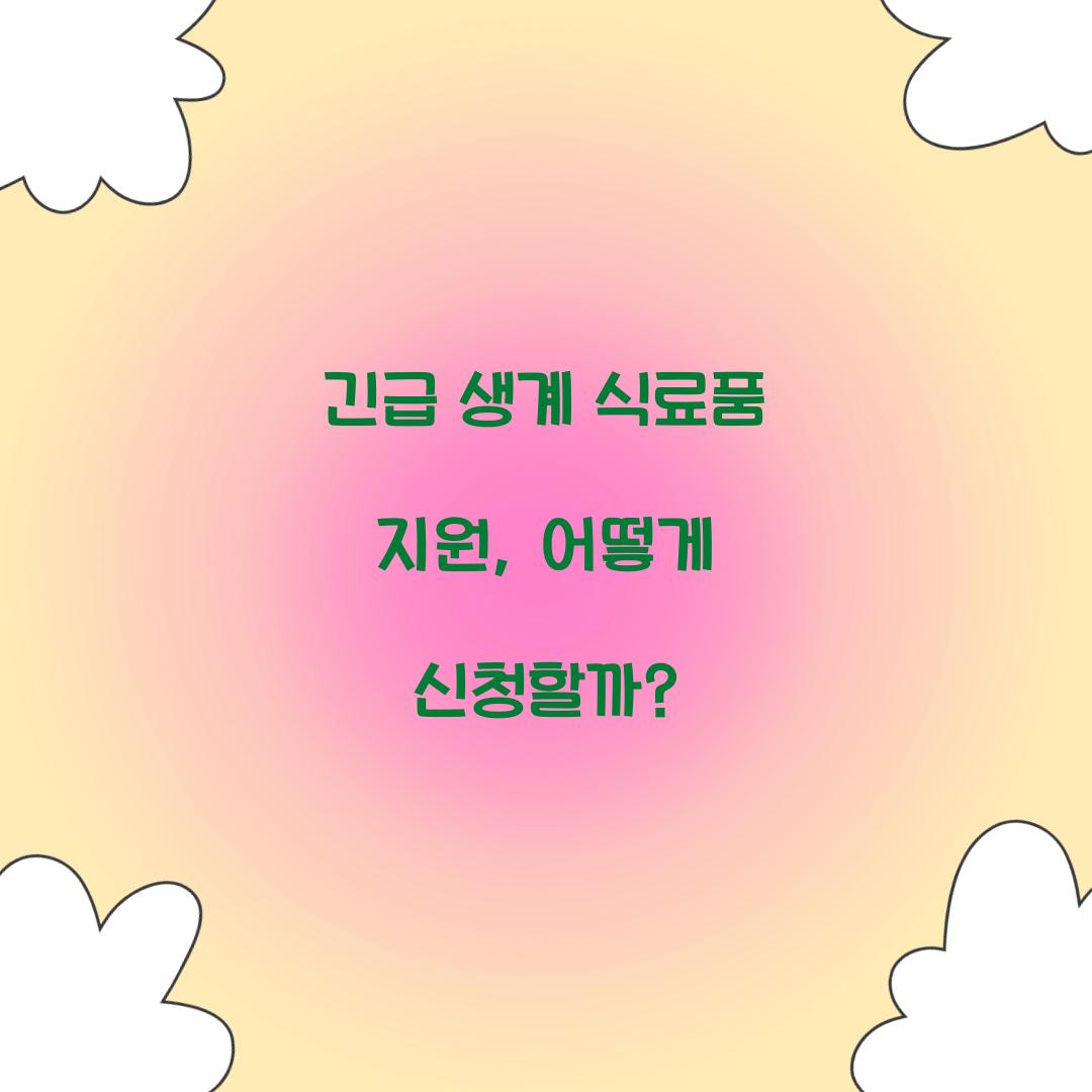 긴급 생계 식료품 지원