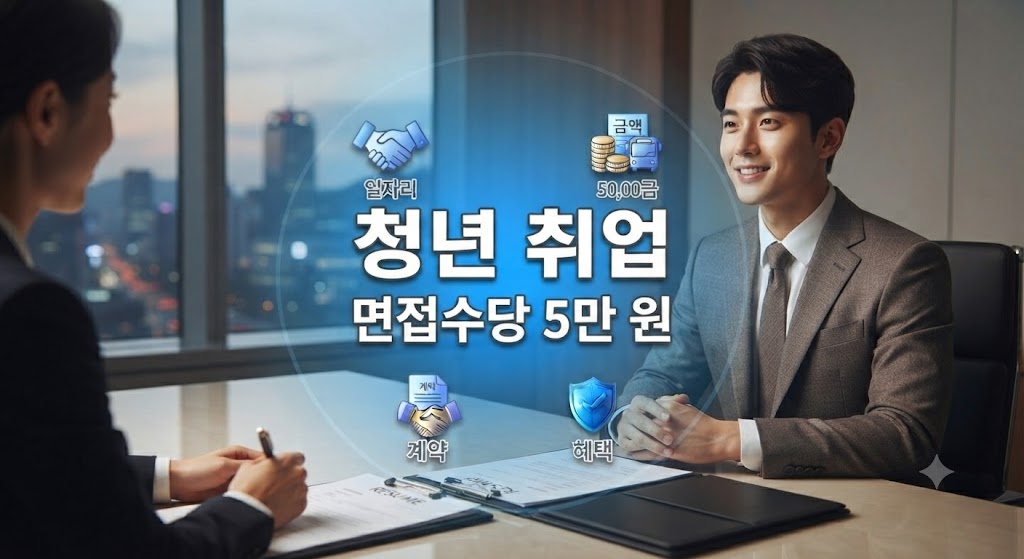 부산 영도구에 있는 기업에 면접을 보고 있는 청년