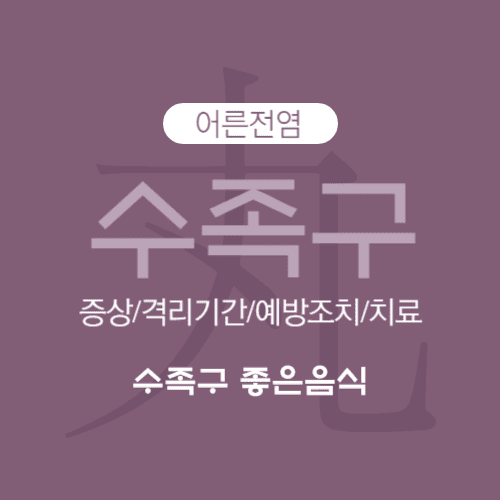 수족구 증상 어른 전염, 격리기간, 예방조치, 치료, 좋은 음식 완벽 정리